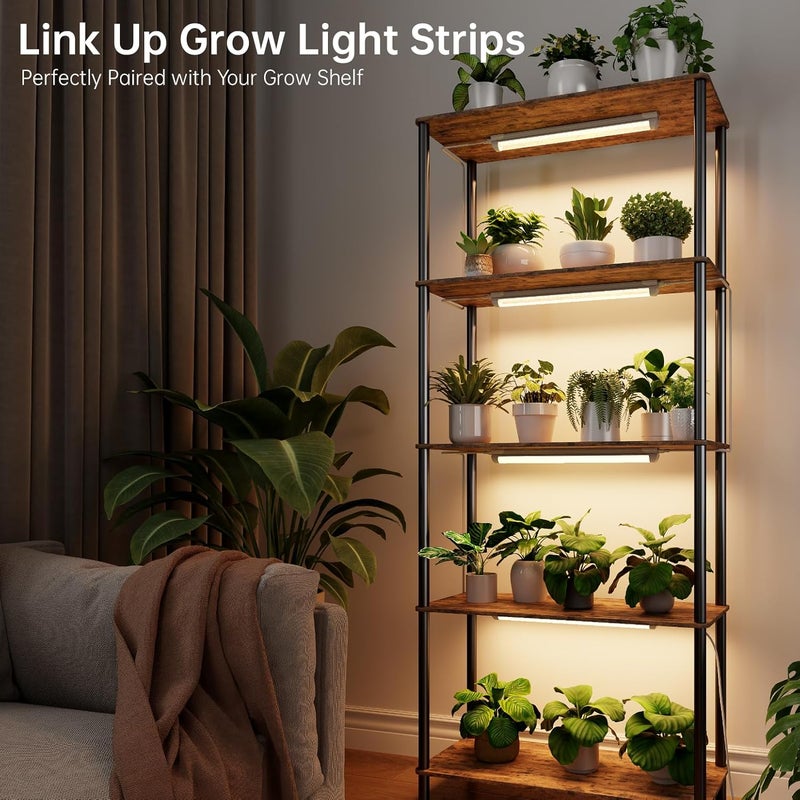 Bstrip T8 Grow Light, 1.4FT 108W (6 x 18W) Plant Lights for Indoor Growing, Full Spectrum with 660nm Red LEDs, 3467K, Ideal for Indoor Plants, Greenhouse, Linkable Design with On/Off Switch, 6-Pack - Image 4